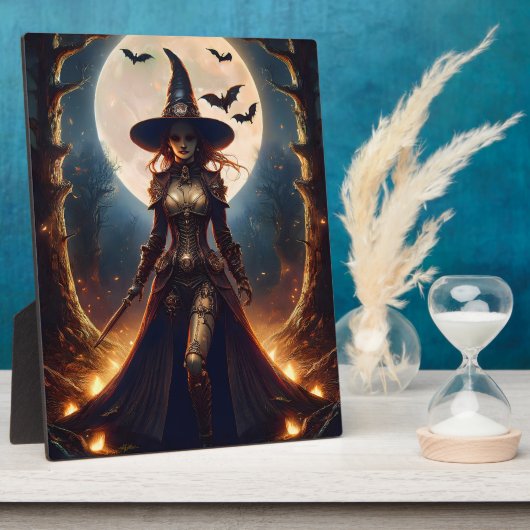 Halloween Steampunk Forest Witch Fotoplaat (Zijkant)
