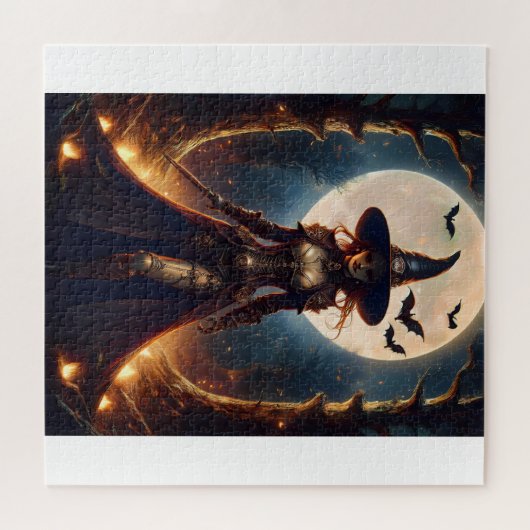 Halloween Steampunk Forest Witch Legpuzzel (Horizontaal)