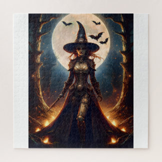 Halloween Steampunk Forest Witch Legpuzzel