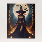 Halloween Steampunk Forest Witch Legpuzzel (Verticaal)