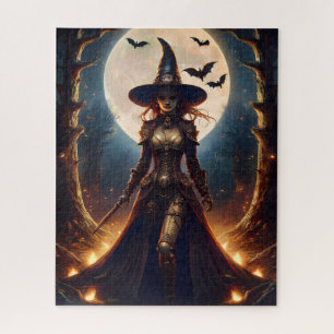 Halloween Steampunk Forest Witch Legpuzzel