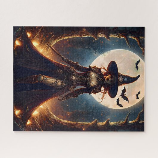 Halloween Steampunk Forest Witch Legpuzzel (Horizontaal)