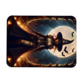 Halloween Steampunk Forest Witch Magneet (Horizontaal)