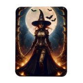 Halloween Steampunk Forest Witch Magneet (Verticaal)