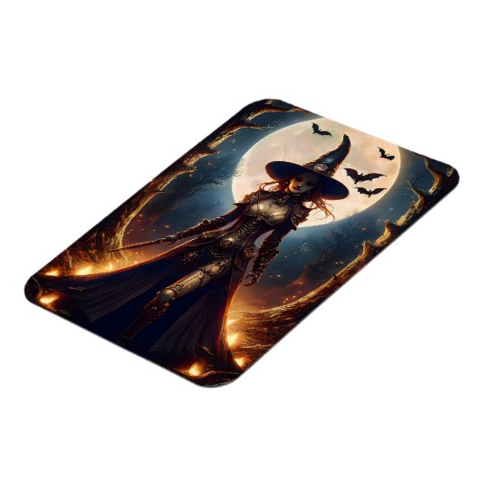 Halloween Steampunk Forest Witch Magneet (Linkerzijde)