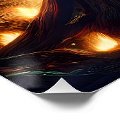 Halloween Steampunk Forest Witch Perfect Poster (Hoek)