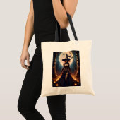 Halloween Steampunk Forest Witch Tote Bag (Voorkant (product))