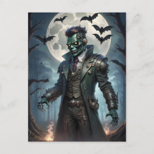 Halloween Steampunk Frankenstein-monster Briefkaart