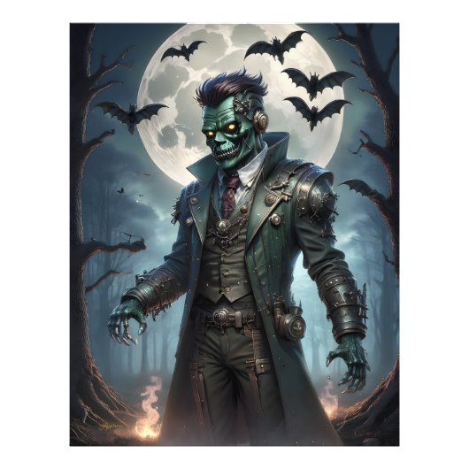 Halloween Steampunk Frankenstein-monster Foto Afdruk (Voorkant)