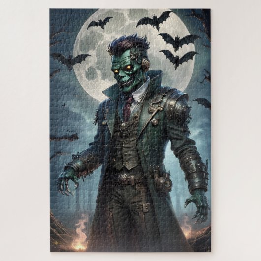 Halloween Steampunk Frankenstein-monster Legpuzzel (Verticaal)