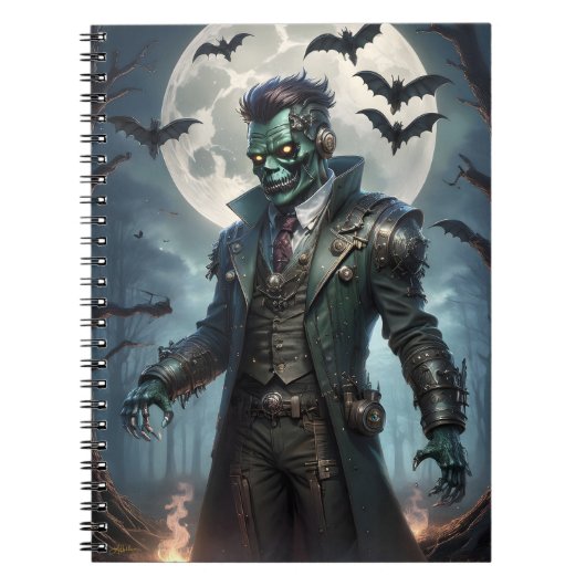 Halloween Steampunk Frankenstein-monster Notitieboek (Voorkant)