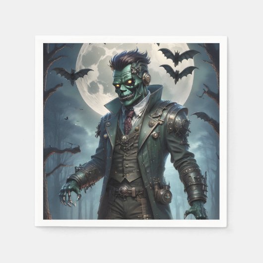 Halloween Steampunk Frankenstein-monster Servet (Voorkant)