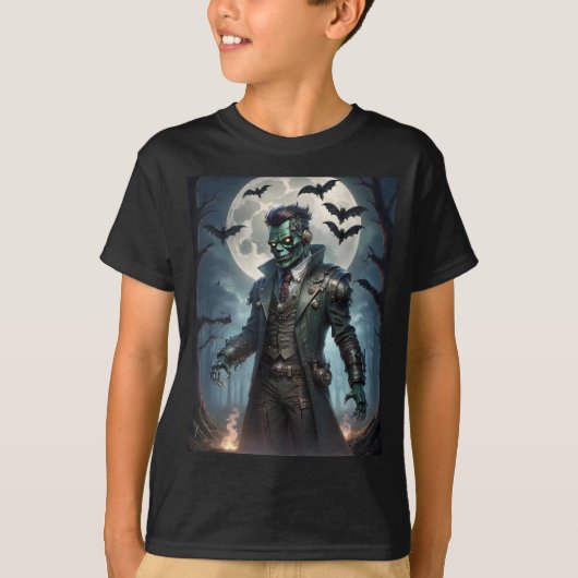 Halloween Steampunk Frankenstein-monster T-shirt (Voorkant)