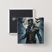 Halloween Steampunk Frankenstein-monster Vierkante Button 5,1 Cm (Voorkant /achterkant)