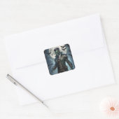 Halloween Steampunk Frankenstein-monster Vierkante Sticker (Envelop)