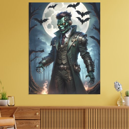 Halloween Steampunk Frankenstein's Monster Canvas Afdruk (Insitu (Woonkamer))