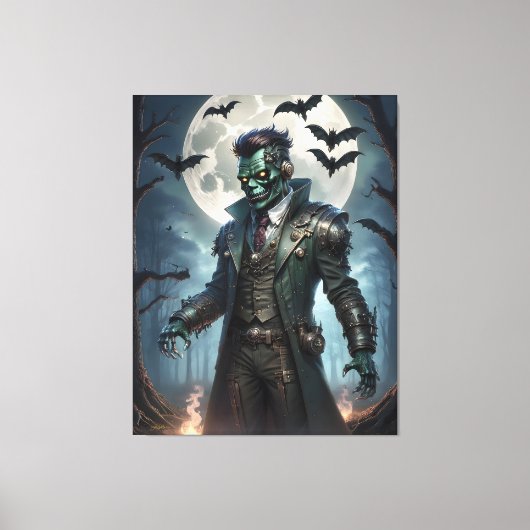 Halloween Steampunk Frankenstein's Monster Canvas Afdruk (Voorkant)