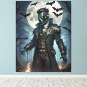 Halloween Steampunk Frankenstein's Monster Canvas Afdruk (Insitu (Houten vloer))