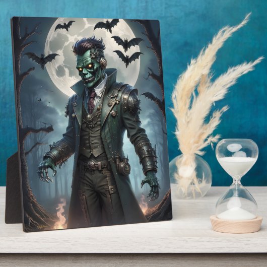 Halloween Steampunk Frankenstein's Monster Fotoplaat (Zijkant)