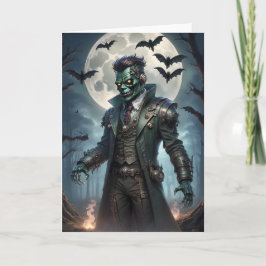 Halloween Steampunk Frankenstein's Monster Kaart