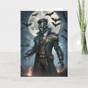 Halloween Steampunk Frankenstein's Monster Kaart