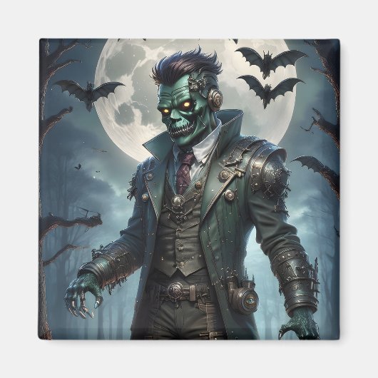 Halloween Steampunk Frankenstein's Monster Magneet (Voorkant)