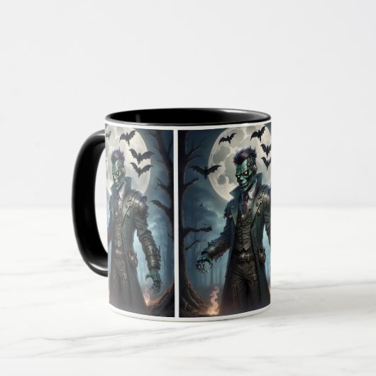 Halloween Steampunk Frankenstein's Monster Mok (Voorkant links)