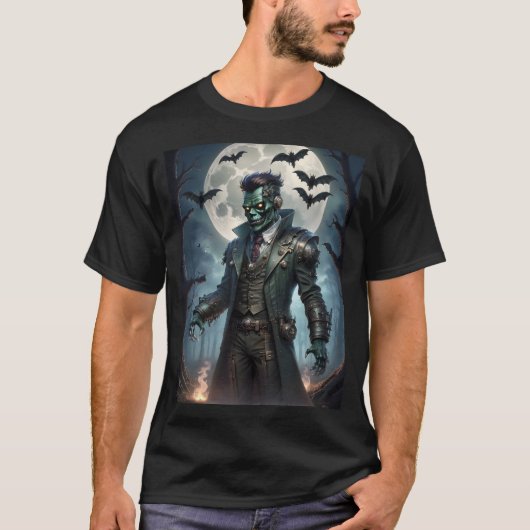 Halloween Steampunk Frankenstein's Monster T-shirt (Voorkant)