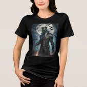 Halloween Steampunk Frankenstein's Monster Tri-Blend Shirt (Voorkant)