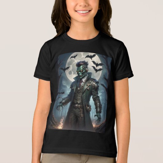Halloween Steampunk Frankenstein's Monster Tri-Blend Shirt (Voorkant)