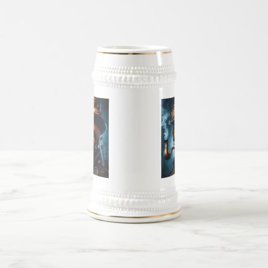 Halloween Steampunk Gothic Jack-O-Lantern Bierpul (Center)