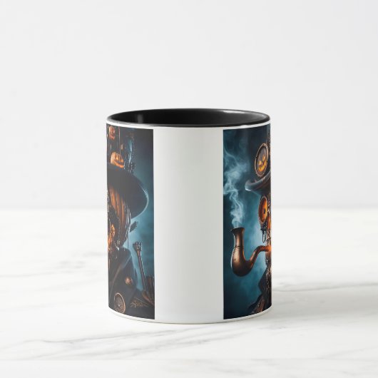 Halloween Steampunk Gothic Jack-O-Lantern Mok (Midden)