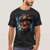 Halloween Steampunk Gothic Jack-O-Lantern T-shirt (Voorkant)