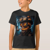 Halloween Steampunk Gothic Jack-O-Lantern T-shirt (Voorkant)