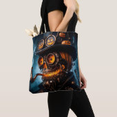 Halloween Steampunk Gothic Jack-O-Lantern Tote Bag (Dichtbij)