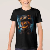 Halloween Steampunk Gothic Jack-O-Lantern Tri-Blend Shirt (Voorkant)