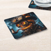 Halloween Steampunk Gotische Jack-O-Lantern Kartonnen Onderzetters (Schuin)