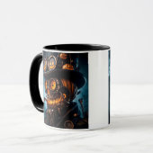 Halloween Steampunk Gotische Jack-O-Lantern Mok (Voorkant links)