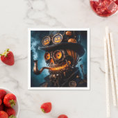Halloween Steampunk Gotische Jack-O-Lantern Servet (Insitu)