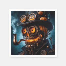 Halloween Steampunk Gotische Jack-O-Lantern Servet