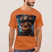 Halloween Steampunk Gotische Jack-O-Lantern T-shirt (Voorkant)