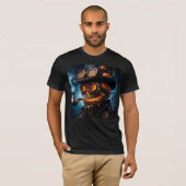 Halloween Steampunk Gotische Jack-O-Lantern T-shirt (Voorkant volledig)