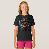 Halloween Steampunk Gotische Jack-O-Lantern T-shirt (Voorkant volledig)