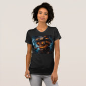 Halloween Steampunk Gotische Jack-O-Lantern T-shirt (Voorkant volledig)