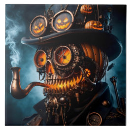 Halloween Steampunk Gotische Jack-O-Lantern Tegeltje