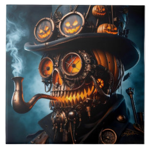 Halloween Steampunk Gotische Jack-O-Lantern Tegeltje