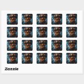 Halloween Steampunk Gotische Jack-O-Lantern Vierkante Sticker (Vel)