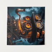Halloween Steampunk Gotische Jack-O-Lantern Wandkleed (Voorkant (horizontaal))