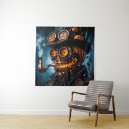 Halloween Steampunk Gotische Jack-O-Lantern Wandkleed