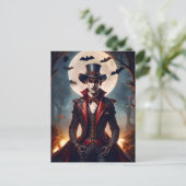 Halloween Steampunk Gotische Zombie Vampier Briefkaart (Staand voorkant)